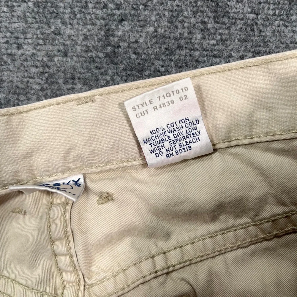 VTG Lucky Brand Dungarees Pants Mens 36x32 Baggy Made in USA Beige Utility Gorp